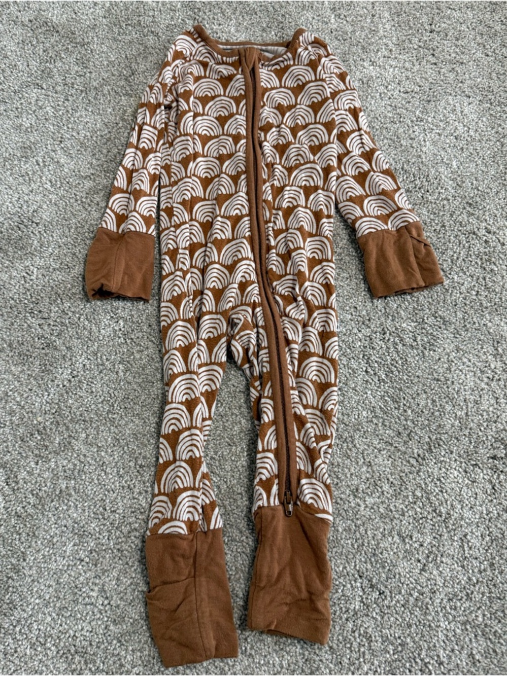 Little Sleepies Rust Rainbow Footies 3-6 months